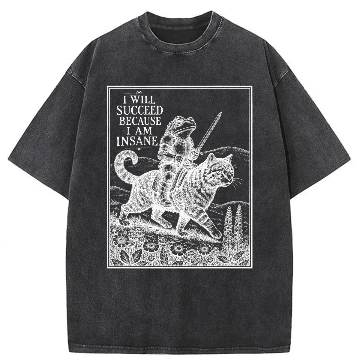 Tokyoviva I Will Succeed Because I Am Insane Washed T-shirt