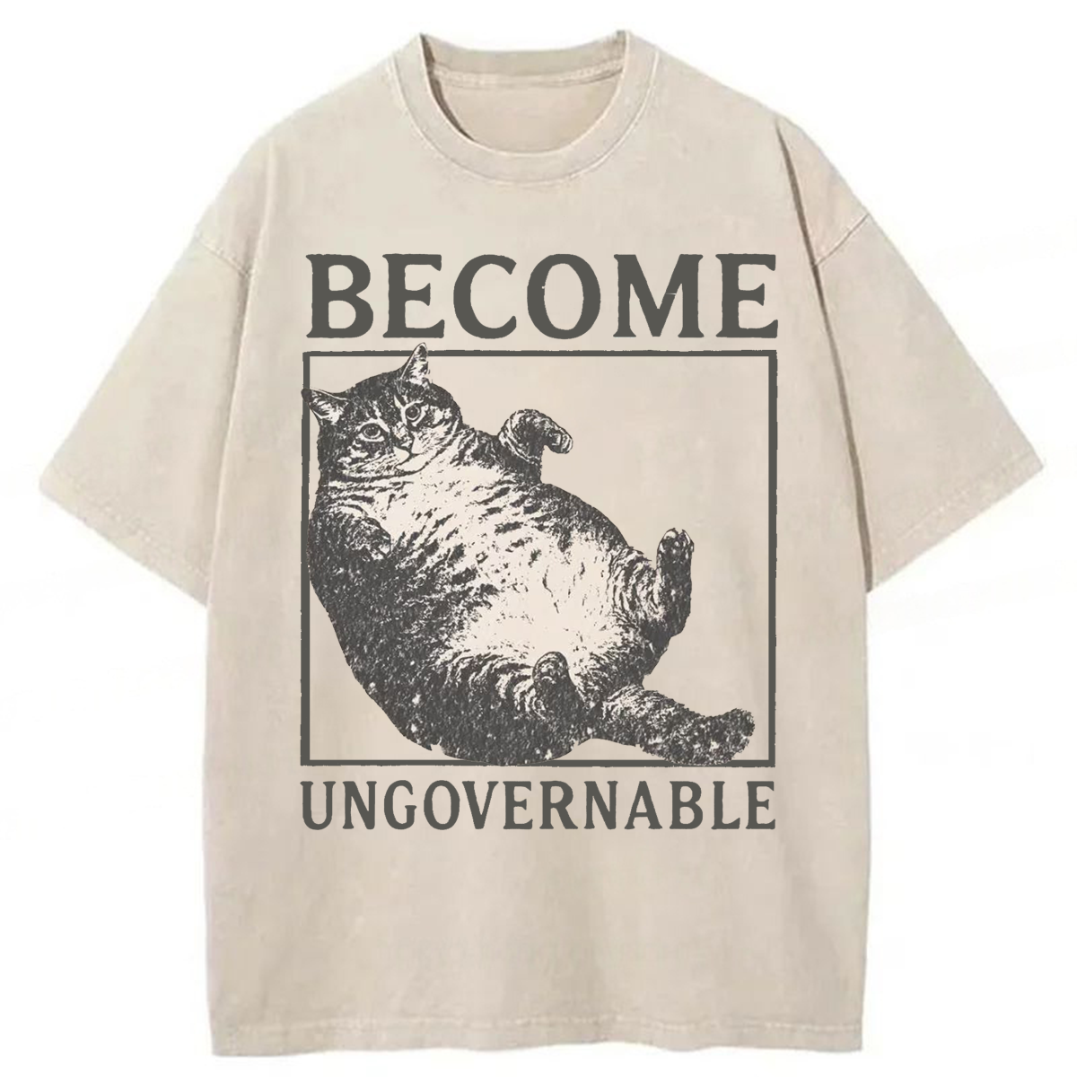Tokyoviva Fatties Become Ungovernable Washed T-shirt