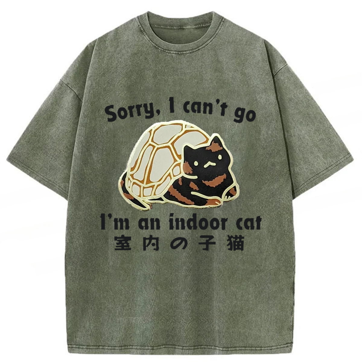 Tokyoviva Indoor Cats Washed T-shirt