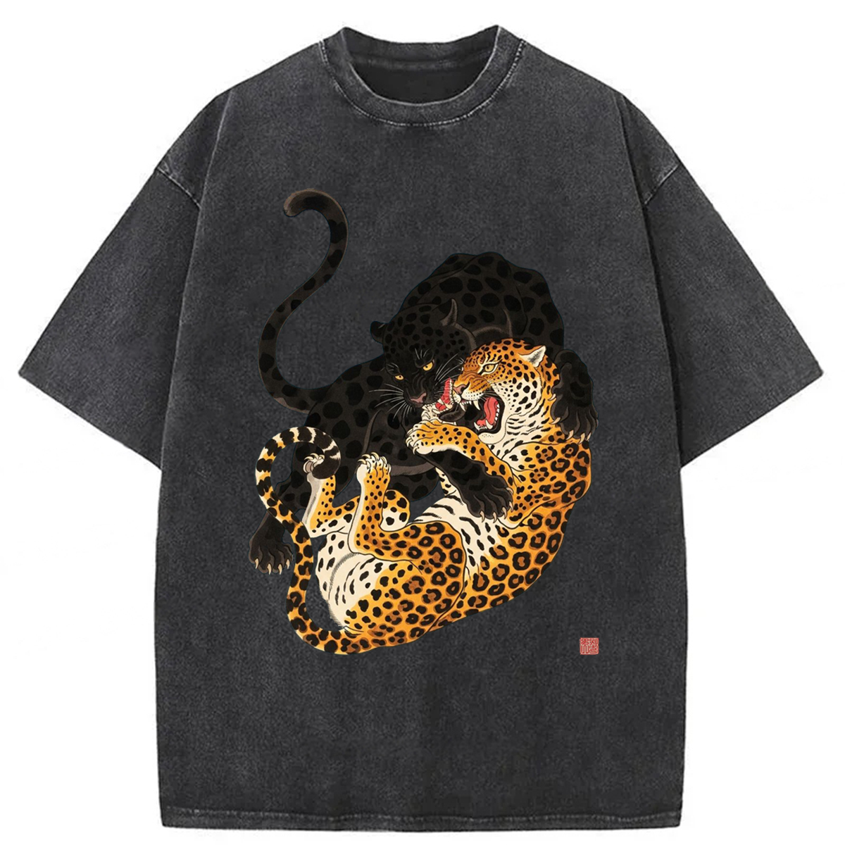Tokyoviva Panther Vs Leopard Washed T-shirt