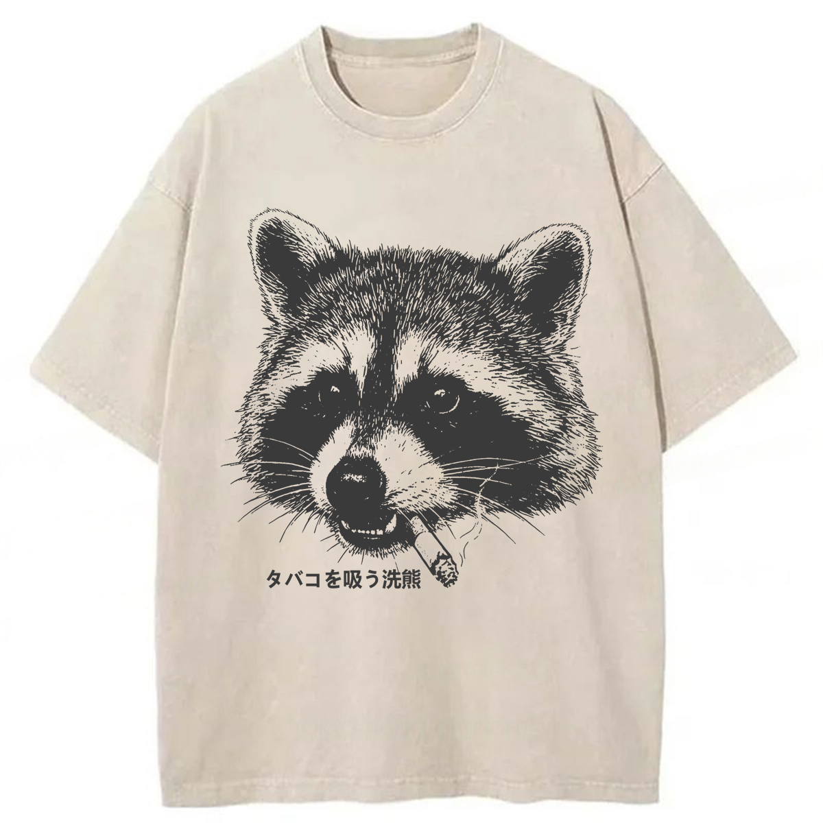Tokyoviva Raccoon Smoke Washed T-shirt