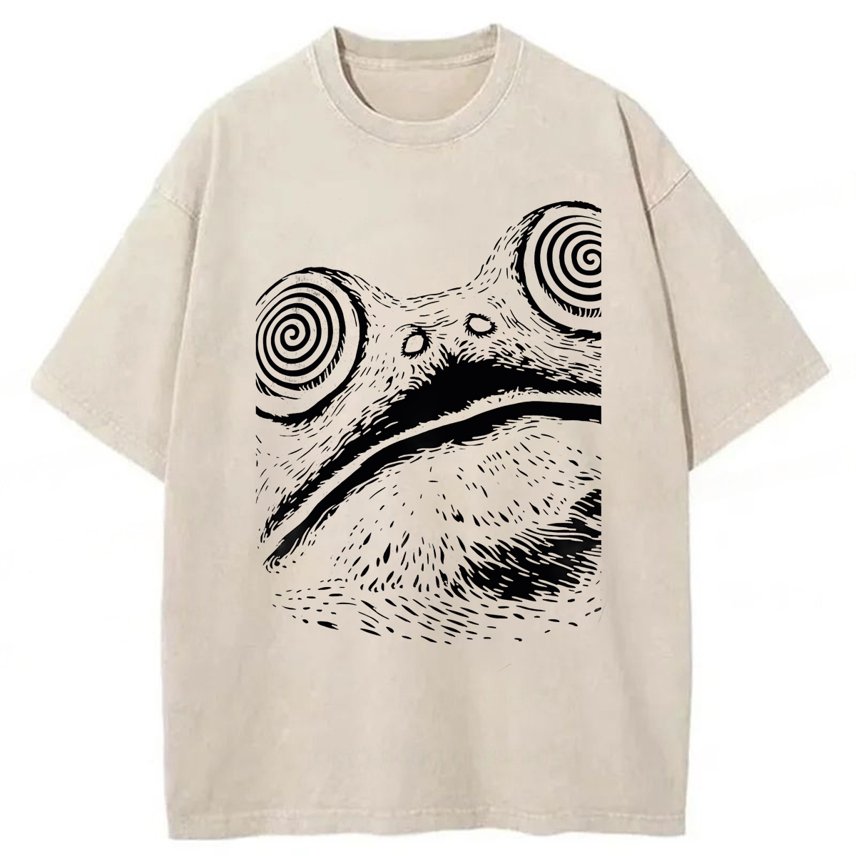 Tokyoviva Funny Frog Meme Washed T-shirt