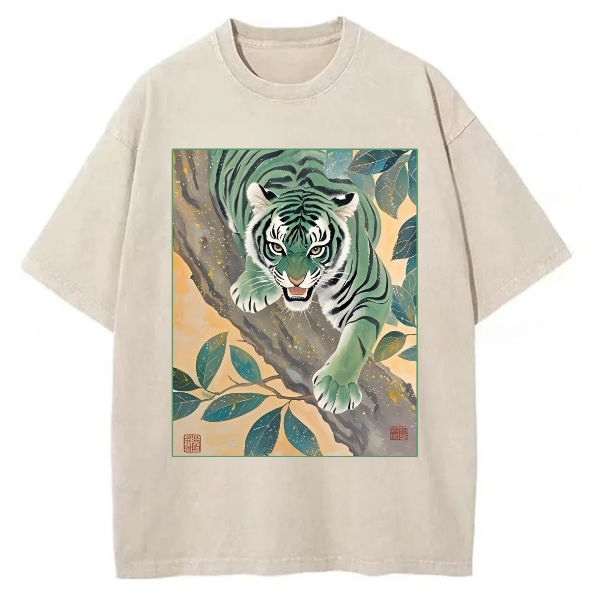 Tokyoviva Japanese Tiger Graphic Washed T-shirt