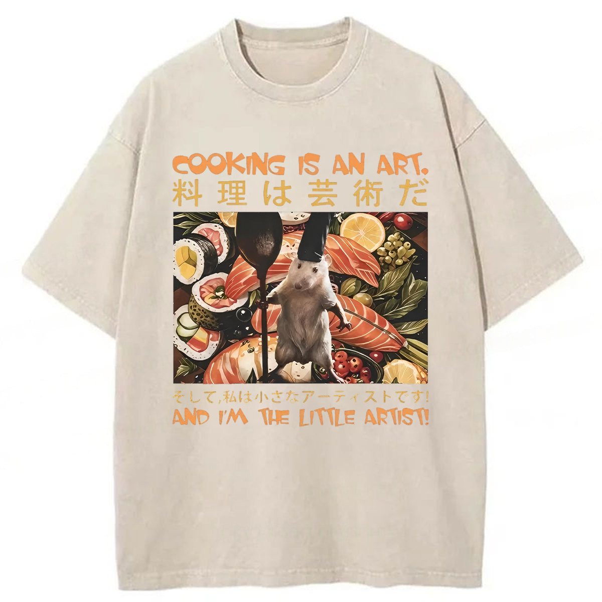 Tokyoviva Cooking Is An Art And I'm The Little Artisti Washed T-shirt