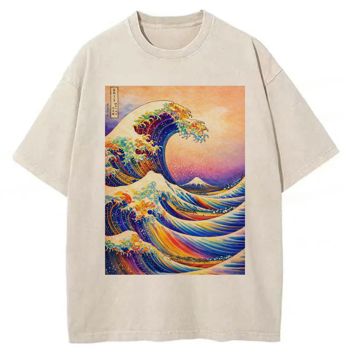 Tokyoviva Rainbow Wave Of Japan Washed T-shirt