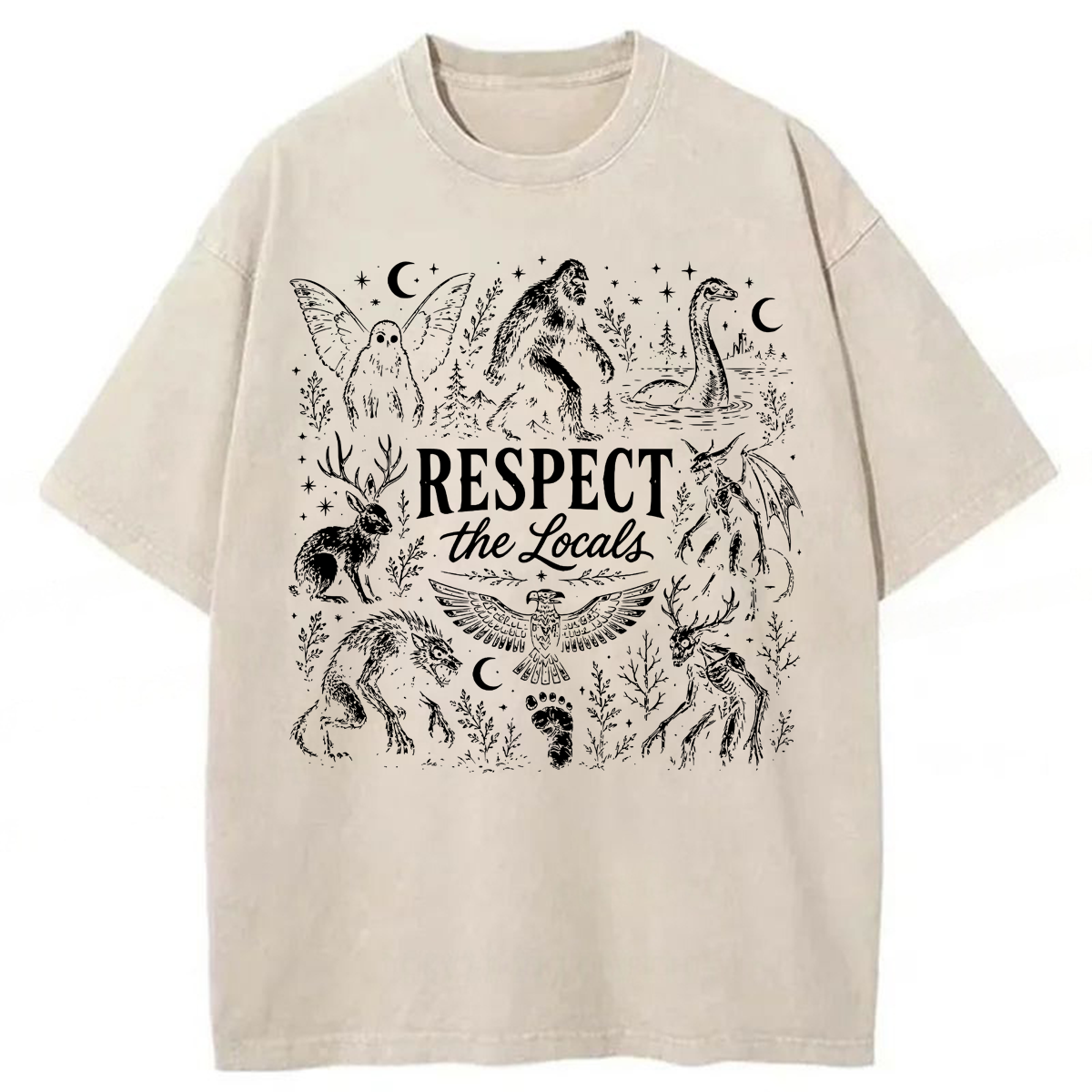 Tokyoviva Respect The Locals Cryptid Washed T-shirt