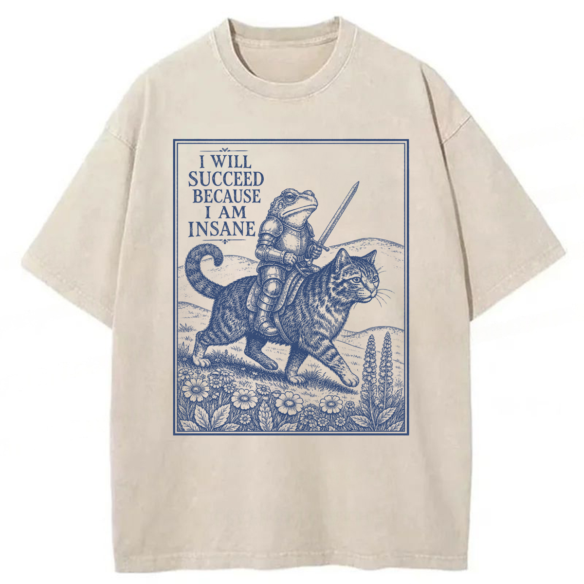 Tokyoviva I Will Succeed Because I Am Insane Washed T-shirt
