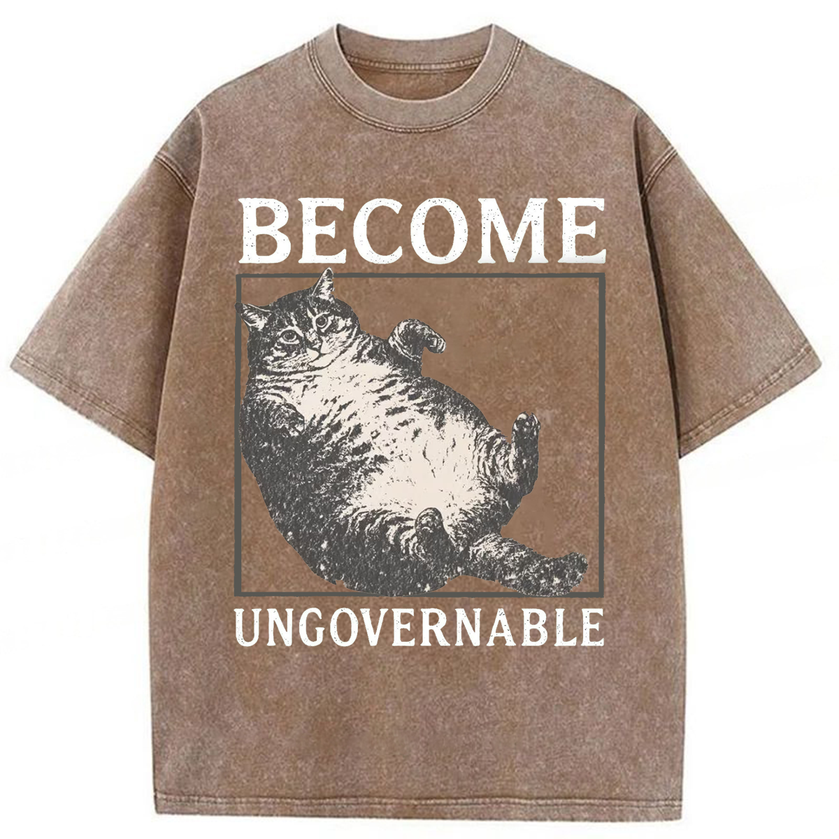 Tokyoviva Fatties Become Ungovernable Washed T-shirt