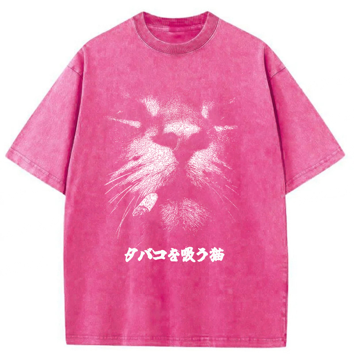 Tokyoviva Smoking Cat Washed T-shirt