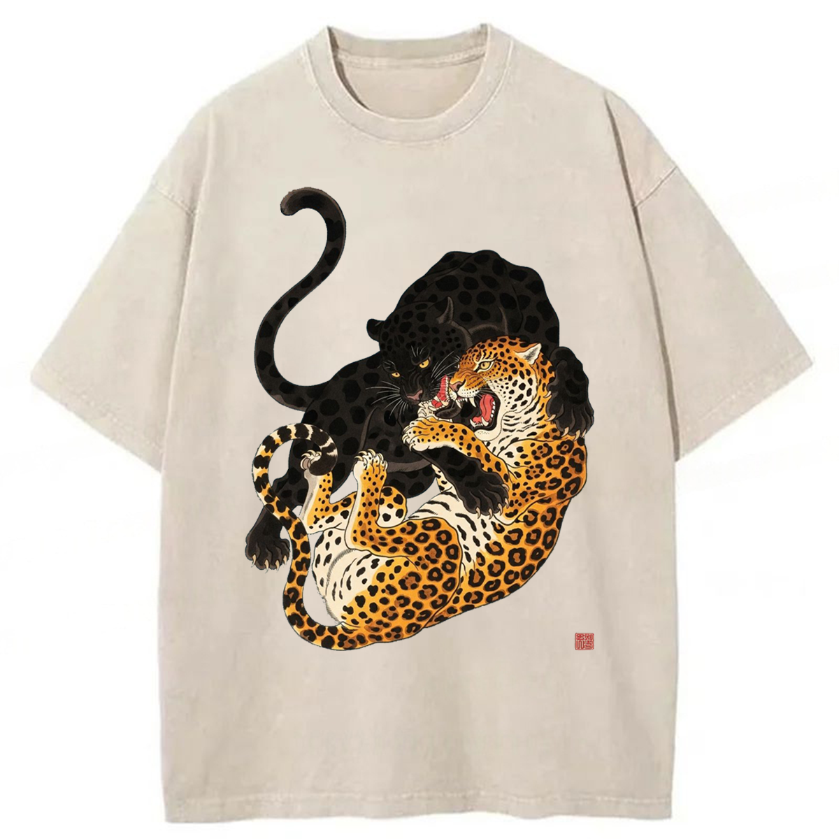 Tokyoviva Panther Vs Leopard Washed T-shirt