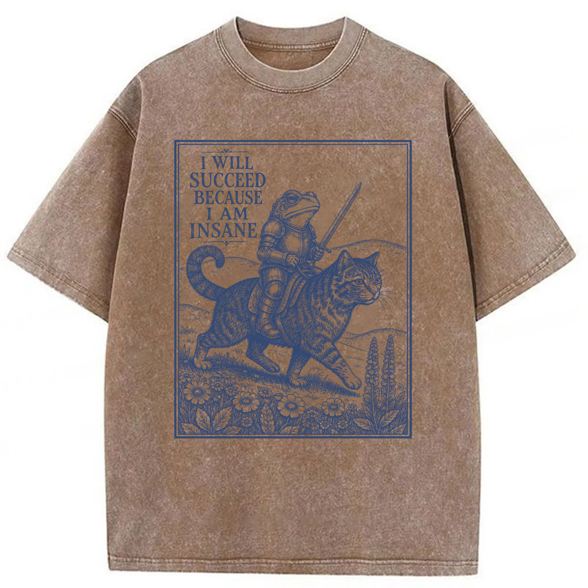 Tokyoviva I Will Succeed Because I Am Insane Washed T-shirt