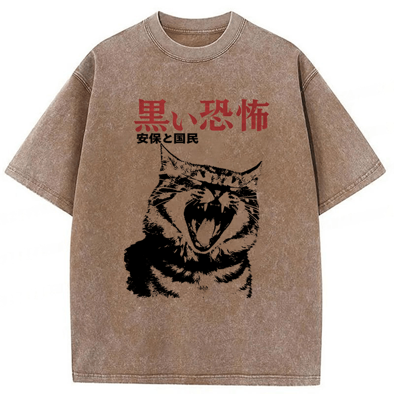 Tokyoviva The Horrors Cat Washed T-shirt