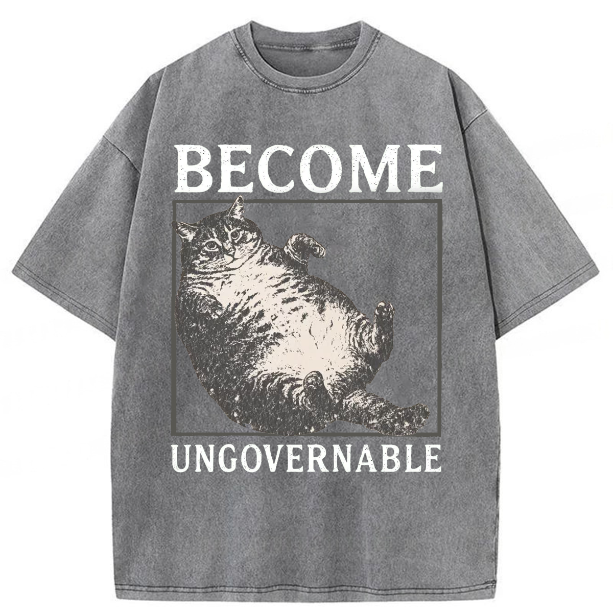 Tokyoviva Fatties Become Ungovernable Washed T-shirt