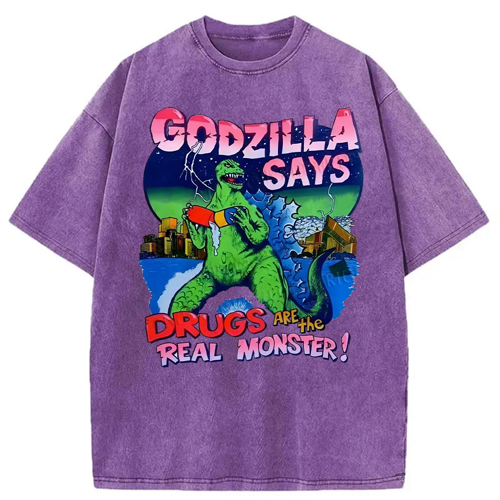 Godzilla Says Washed T-Shirt