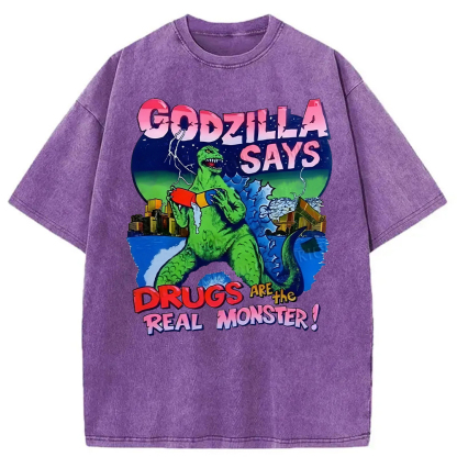 Godzilla Says Washed T-Shirt