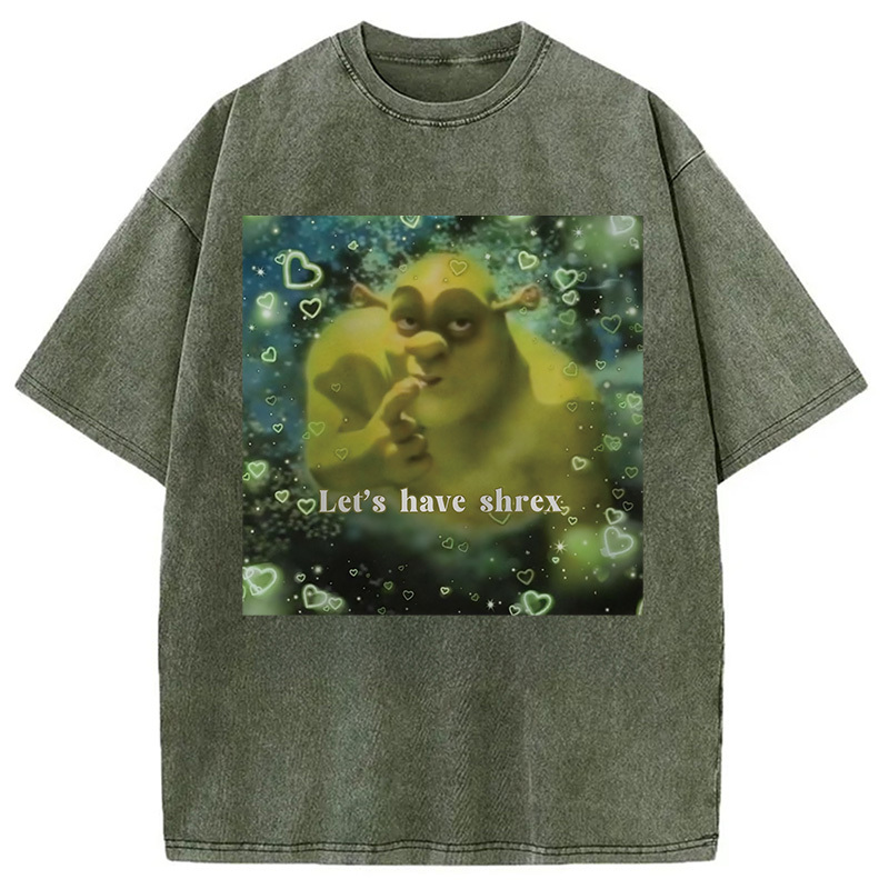 Let's Have Shrex Ironic Funny Washed T-Shirt