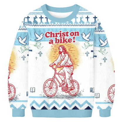 Baddiecat Christ On A Bike Ugly Sweatshirt