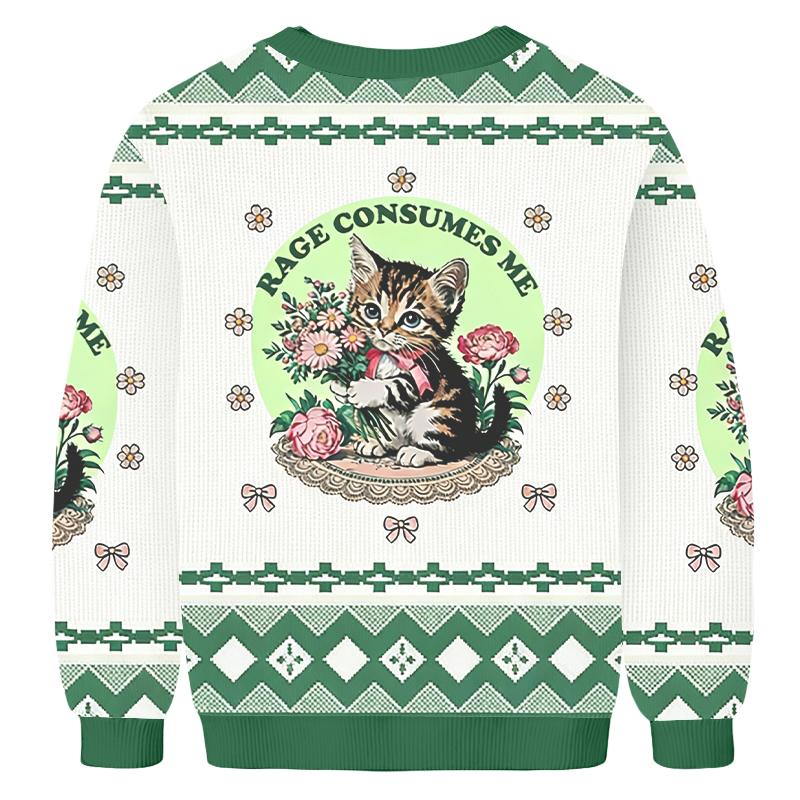 Baddiecat Anger Consumes Me Ugly Sweatshirt