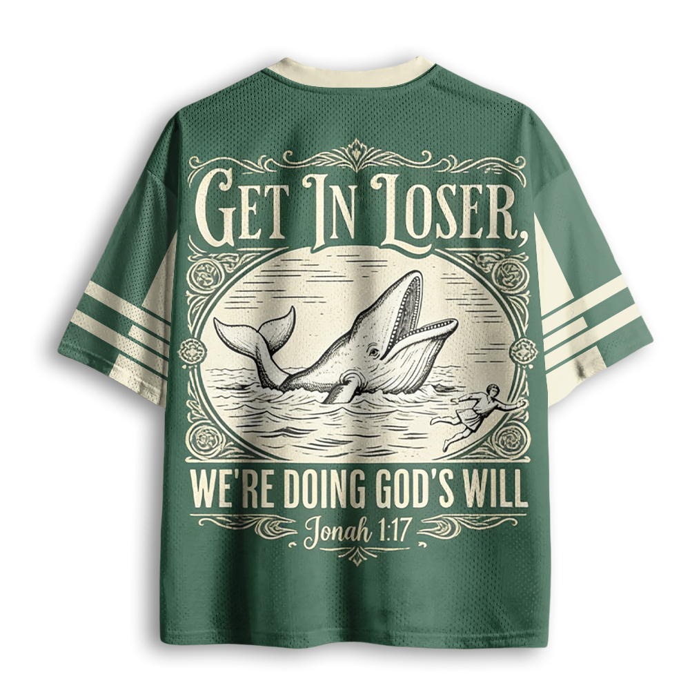 Baddiecat Get In Loser We're Doing God's Will Mesh Jersey