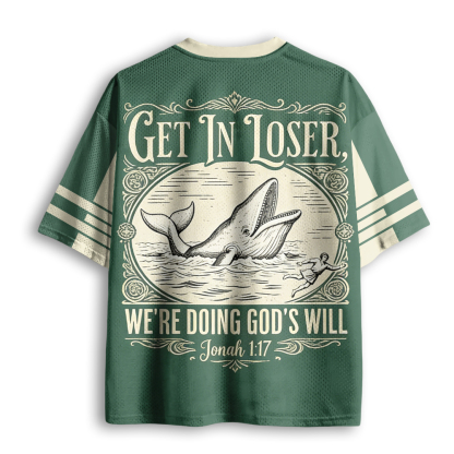 Baddiecat Get In Loser We're Doing God's Will Mesh Jersey