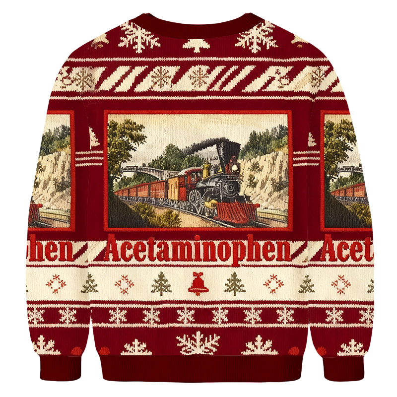 Baddiecat Acetaminophen Christmas Ugly Sweatshirt