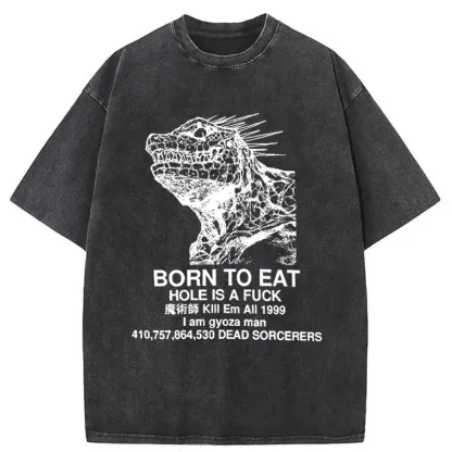Born To Eat Washed T-Shirt