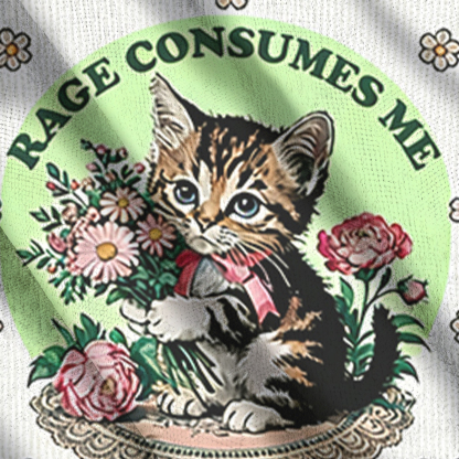 Baddiecat Anger Consumes Me Ugly Sweatshirt