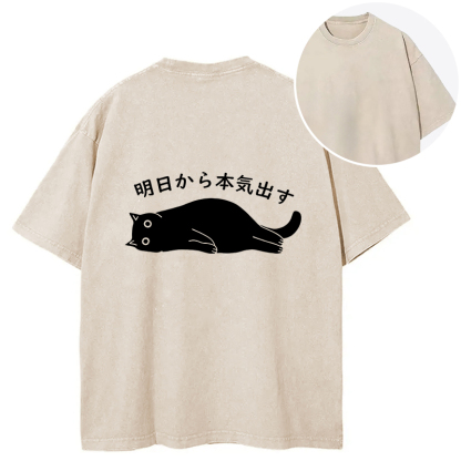 I'm Going To Get Serious Tomorrow Back Washed T-Shirt