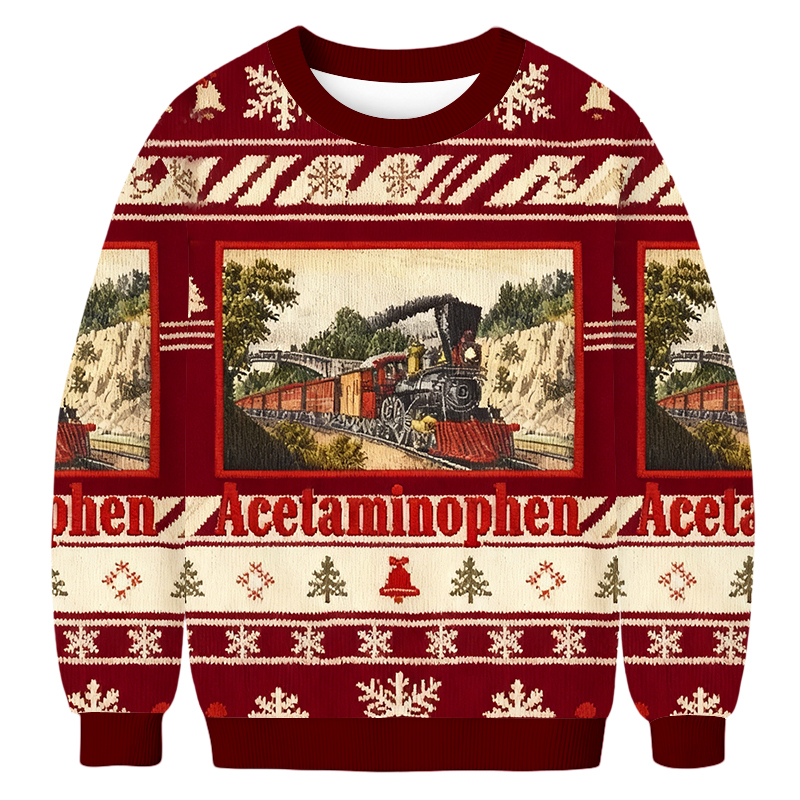 Tokyoviva Acetaminophen Christmas Ugly Sweatshirt