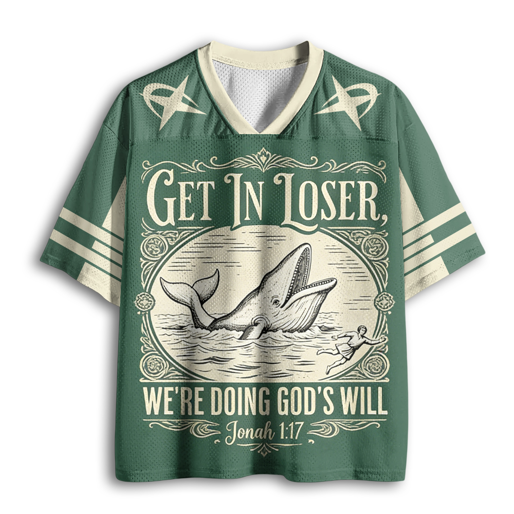 Baddiecat Get In Loser We're Doing God's Will Mesh Jersey