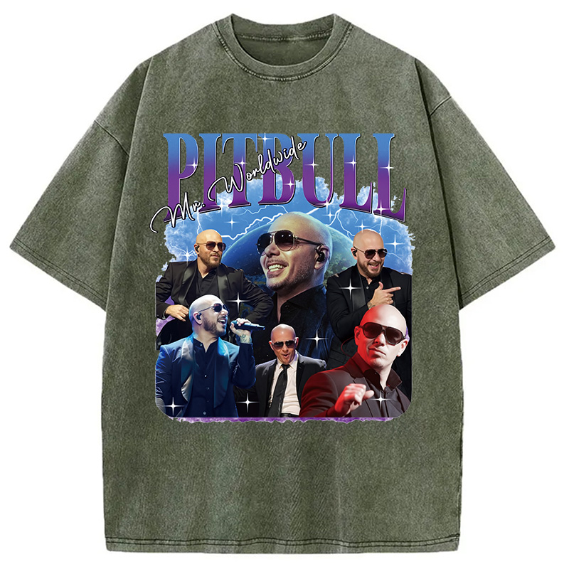 Pitbull Mr.Worlwide Retro Washed T-Shirt