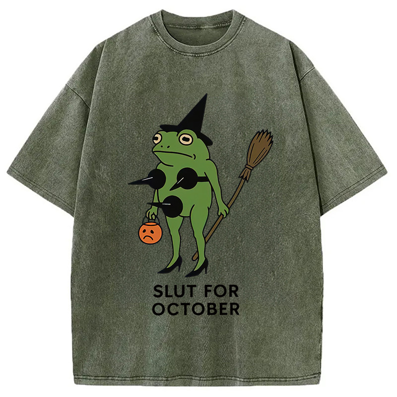 Slut For October Washed T-Shirt