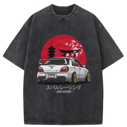 Subaru Racing Car Japanese Washed T-Shirt