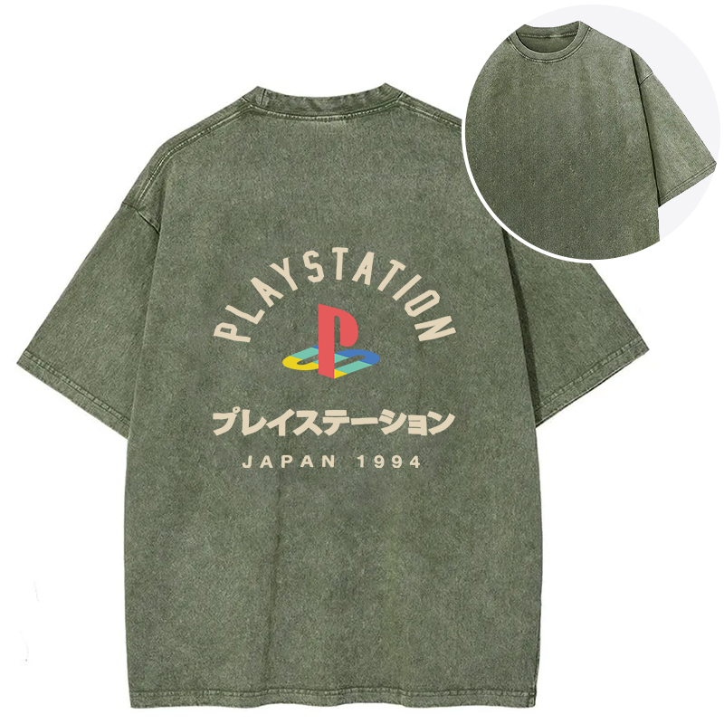 PlayStation Japan Back Washed T-Shirt