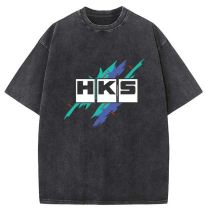 HKS Drifting Drag JDM Washed T-Shirt