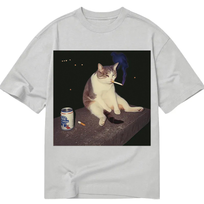 Cigarette Kitten Funny Smoking Cat Meme Classic T-Shirt