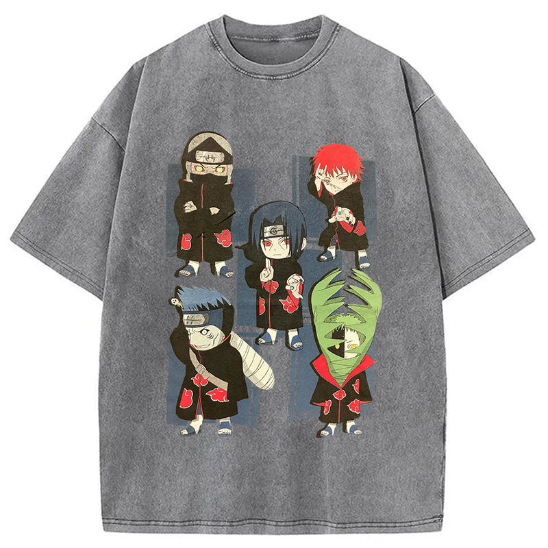 Japanese Anime Chibi Washed T-Shirt
