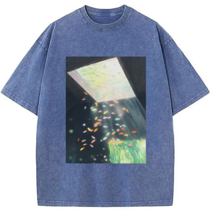 Fish Swimming in the Air Washed T-Shirt