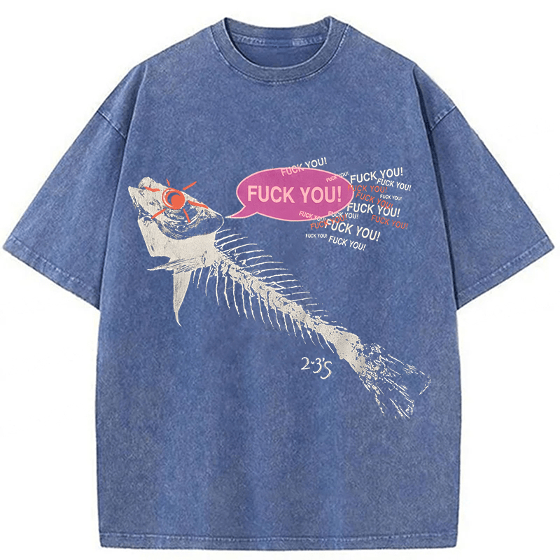 Tokyoviva Vintage 90’s Fish Skeleton Washed T-shirt