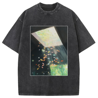 Fish Swimming in the Air Washed T-Shirt