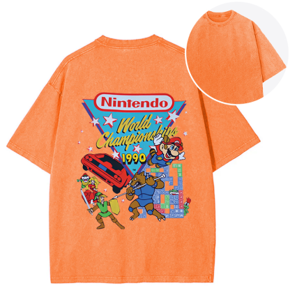 Nintendo 1990 World Championships Back Washed T-Shirt