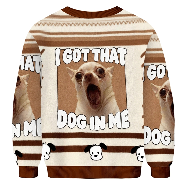 Baddiecat I Got That Dog In Me Christmas Ugly Sweatshirt