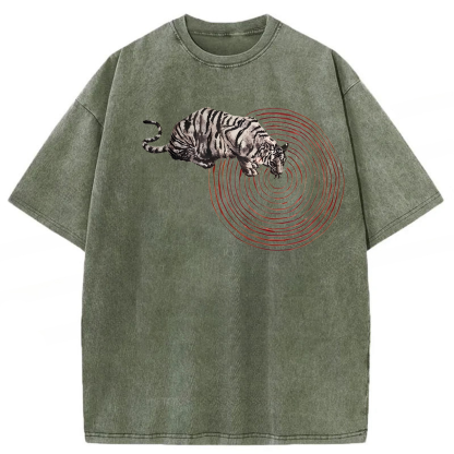 Tokyoviva Funny Tiger Washed T-shirt