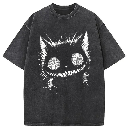 Creepy Cheshire Cat Washed T-Shirt