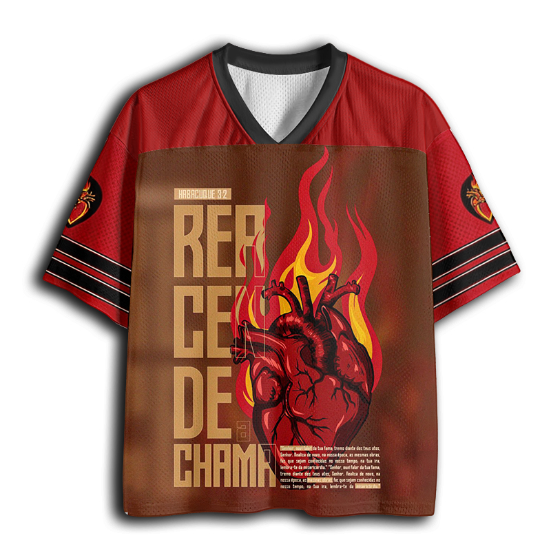 Baddiecat Sacred Heart Christian Faith Mesh Jersey