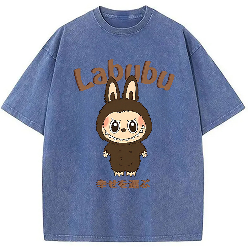 Labubu Cute Vintage Japanese Washed T-Shirt