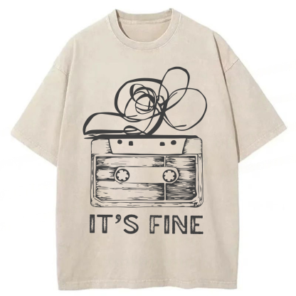 Tokyoviva Cassette Tape It’s Fine Washed T-shirt