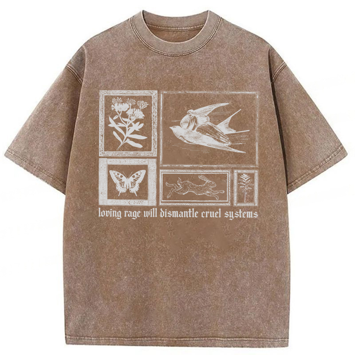Tokyoviva Loving Rage Will Dismantle Cruel Systems Washed T-shirt