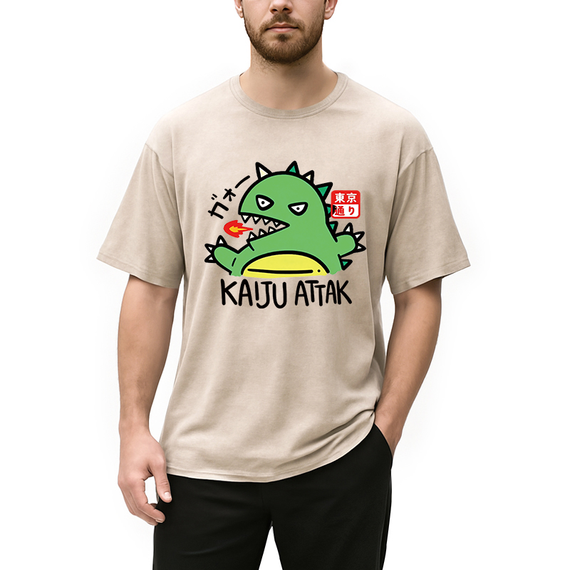 Kaiju Attack Washed T-Shirt