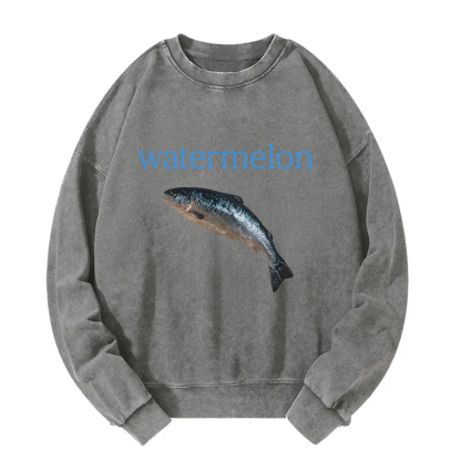 Watermelon Fish Washed Sweatshirt